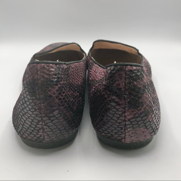 TAHARI CLEMENTINE SNAKE PRINT PURPLE FLATS - Picture 9 of 10